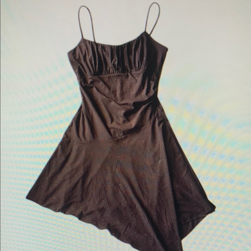 Brown Asymmetrical A-Line Sundress for Night Out